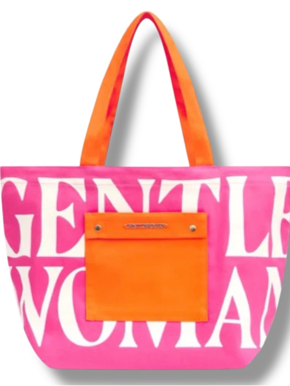 GENTLE WOMAN PAINTED WALL TOTE (Pink/Orange)